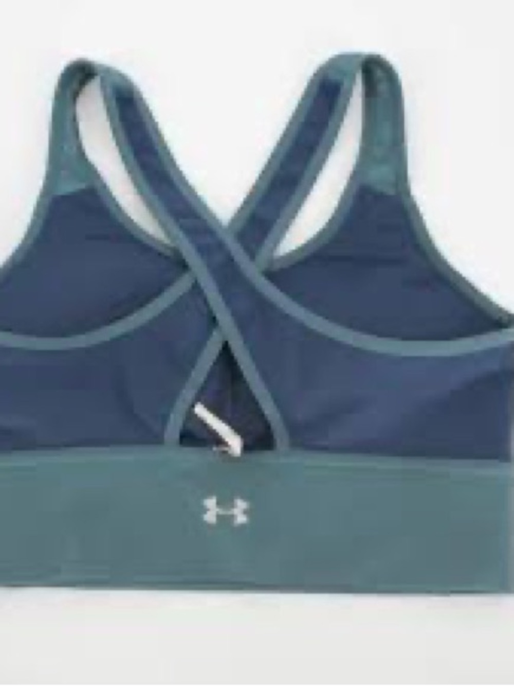 Under Armour Navy and Teal Crossback Sports Bra
